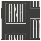Initialmonogramm | Schwarz weiß Stoff (Nahaufnahme)