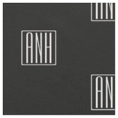 Initialmonogramm | Schwarz weiß Stoff (Nahaufnahme)