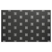 Initialmonogramm | Schwarz weiß Stoff (Fat Quarter (45,7 x 55,9 cm))