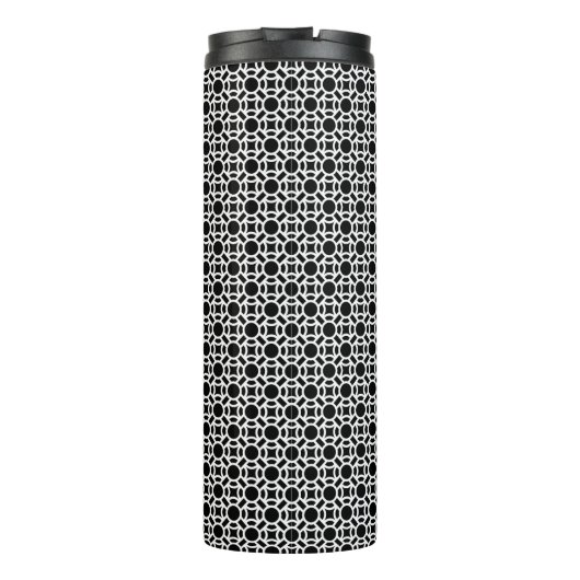 Initialmonogramm Schwarz/Weiß Thermosbecher (Rückseite)