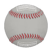 Initialmonogramm | Weiß auf hellgrau Baseball (Rückseite)