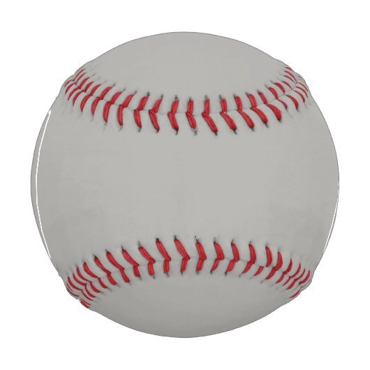 Initialmonogramm | Weiß auf hellgrau Baseball (Vorderseite)