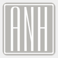 Initialmonogramm | Weiß auf hellgrau