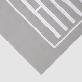 Initialmonogramm | Weiß auf hellgrau Seidenpapier (Ausschnitt)