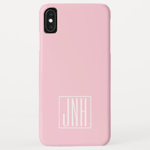 Initialmonogramm Weiß auf hellrosa Case-Mate iPhone Hülle