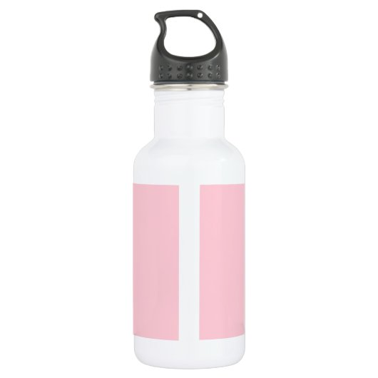 Initialmonogramm | Weiß auf hellrosa Edelstahlflasche (Rückseite)
