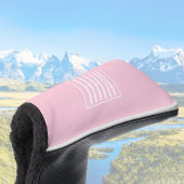 Initialmonogramm | Weiß auf hellrosa Golf Headcover