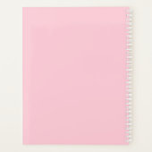 Initialmonogramm | Weiß auf hellrosa Planer (Rückseite)