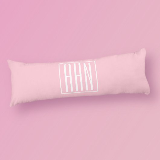 Initialmonogramm | Weiß auf hellrosa Seitenschläferkissen