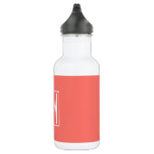 Initialmonogramm | Weiß auf Korallen Edelstahlflasche (Rechts)