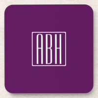 Initialmonogramm | White on Deep Lila