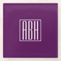 Initialmonogramm | White on Deep Lila