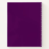 Initialmonogramm | White on Deep Lila Notizblock (Rückseite)