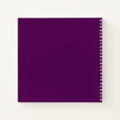 Initialmonogramm | White on Deep Lila Notizblock (Rückseite)