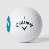 Initialname Aquamarin Golfball (Logo)
