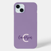Initialname Ausgereifter Solid Violet Case-Mate iPhone Hülle (Rückseite)