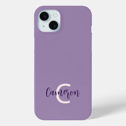 Initialname Ausgereifter Solid Violet Case-Mate iPhone Hülle (Rückseite)