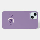 Initialname Ausgereifter Solid Violet Case-Mate iPhone Hülle (Rückseite (Horizontal))
