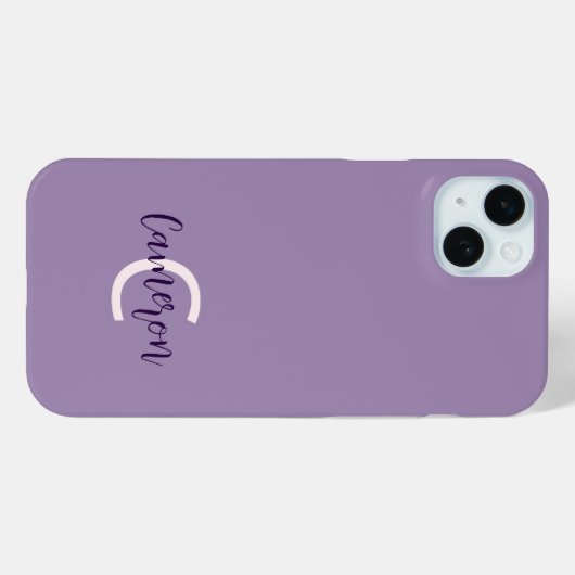 Initialname Ausgereifter Solid Violet Case-Mate iPhone Hülle (Rückseite (Horizontal))