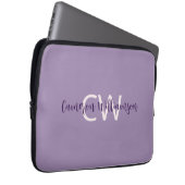 Initialname Ausgereifter Solid Violet Laptopschutzhülle (Vorne Rechts)
