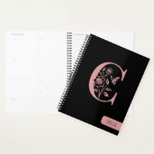 Initialname "Black Peach Monogramm" minimalistisch Planer (Anzeige)