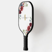 Initialname Burgundy Pickleball Schläger (Links)