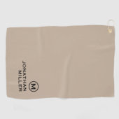 Initialname der Minimal Classic Monogram Golfhandtuch (Horizontal)