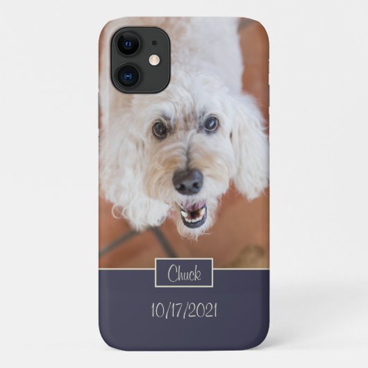 Initialname des benutzerdefinierten Fotos Monogram Case-Mate iPhone Hülle (Rückseite)