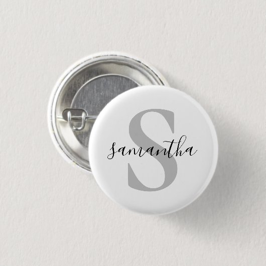 Initialname des benutzerdefinierten Monogramms Button (Vorne & Hinten)