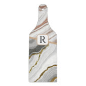 Initialname des Marble Agate Gold Glitzer Monogram Schneidebrett (Vorderseite)