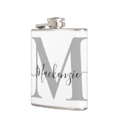 Initialname des Monogramms personalisieren Flachmann (Links)