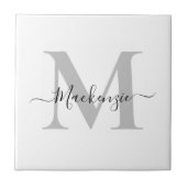 Initialname des Monogramms personalisieren Fliese (Vorderseite)