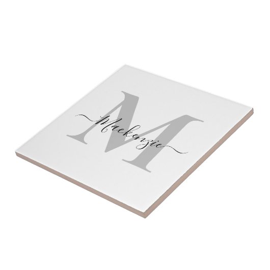 Initialname des Monogramms personalisieren Fliese (Seite)