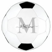 Initialname des Monogramms personalisieren Fußball (Vorderseite)