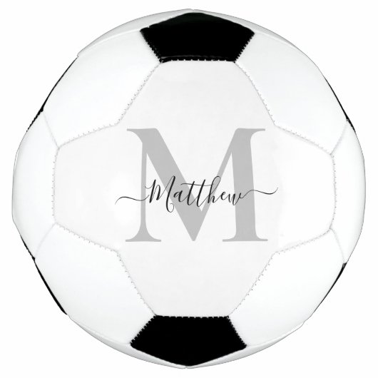 Initialname des Monogramms personalisieren Fußball (Vorderseite)