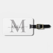 Initialname des Monogramms personalisieren Gepäckanhänger (Vorderseite horizontal)