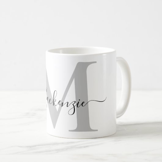 Initialname des Monogramms personalisieren Kaffeetasse (VorderseiteRechts)