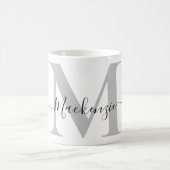 Initialname des Monogramms personalisieren Kaffeetasse (Mittel)