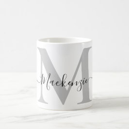 Initialname des Monogramms personalisieren Kaffeetasse