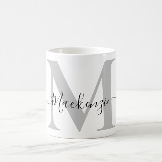 Initialname des Monogramms personalisieren Kaffeetasse (Mittel)