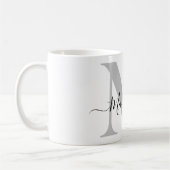 Initialname des Monogramms personalisieren Kaffeetasse (Links)