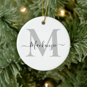 Initialname des Monogramms personalisieren Keramik Ornament