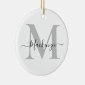 Initialname des Monogramms personalisieren Keramik Ornament (Rechts)