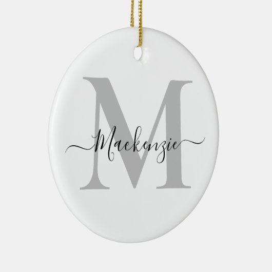 Initialname des Monogramms personalisieren Keramik Ornament (Rechts)