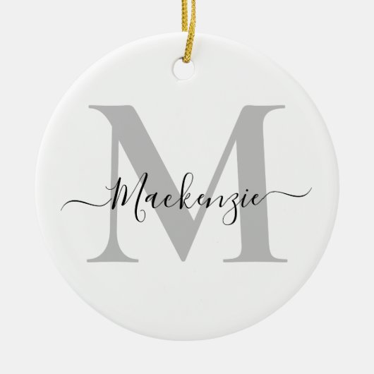 Initialname des Monogramms personalisieren Keramik Ornament (Vorne)