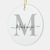 Initialname des Monogramms personalisieren Keramik Ornament (Links)