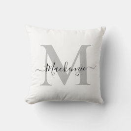Initialname des Monogramms personalisieren Kissen
