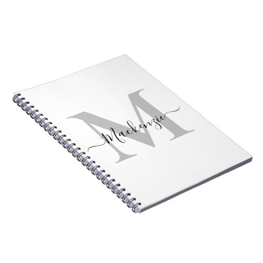 Initialname des Monogramms personalisieren Notizblock (Rechte Seite)