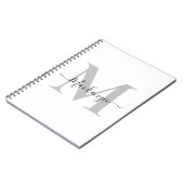 Initialname des Monogramms personalisieren Notizblock (Linke Seite)