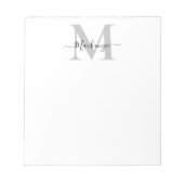 Initialname des Monogramms personalisieren Notizblock (Vorderseite)